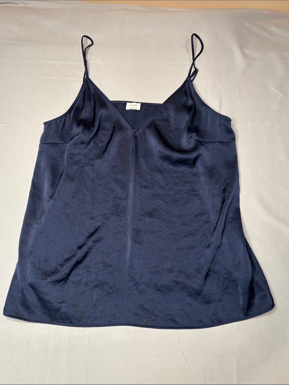 Wilfred Aritzia Navy Blue V-Neck Camisole Tank Top Size Medium